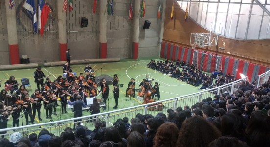 Orquesta Estudiantil de Peñalolén deleitó a nuestros alumnos