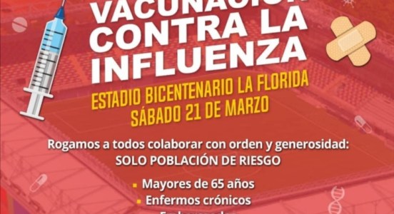 Información sobre campaña de vacunación contra la influenza